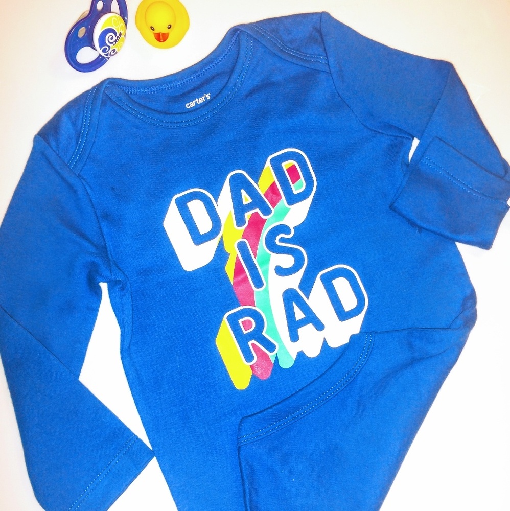 🤗👨‍👧‍👦 💙Carter Dad-is-Rad Onesie